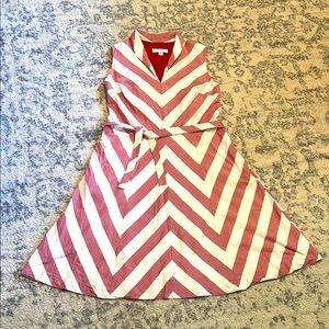 Chevron Pattern Sleeveless Dress
